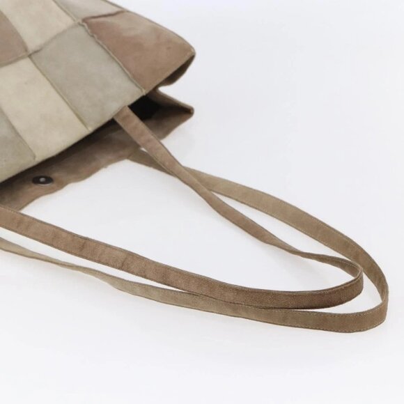 CHANEL patchwork Tote Bag Suede Beige CC - Picture 12 of 15